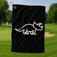 Triceratops Dinosaur Badge Golf Towel thumb 1