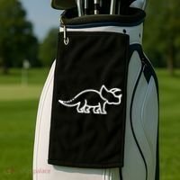 Triceratops Dinosaur Badge Golf Towel thumb 2