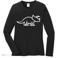 Triceratops Dinosaur Badge Women's Long Sleeve Shirt thumb 0