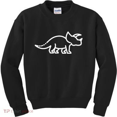 Triceratops Dinosaur Badge Kids Sweatshirt