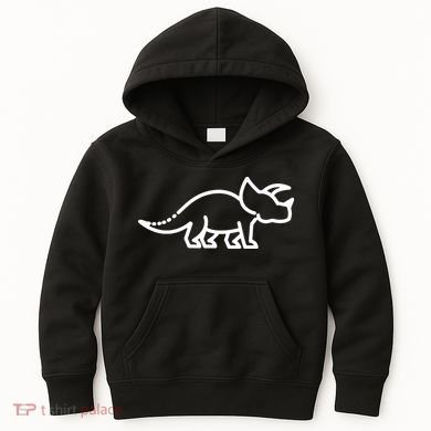 Triceratops Dinosaur Badge Kids Hoodie