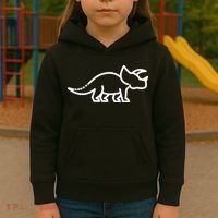 Triceratops Dinosaur Badge Kids Hoodie thumb 3