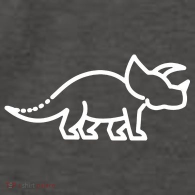 Triceratops Dinosaur Badge Vector Backpack
