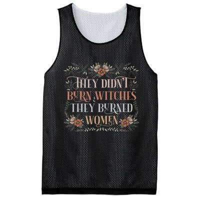 They Didn't Burn Witches They Burned Women Feminist Witch Mesh Reversible Basketball Jersey Tank