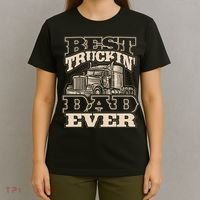 Truck Driver Best Trucking Dad Ever Trucker Fathers Day T-Shirt thumb 4