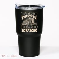 Truck Driver Best Trucking Dad Ever Trucker Fathers Day Tumbler thumb 0