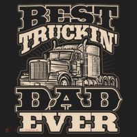 Truck Driver Best Trucking Dad Ever Trucker Fathers Day Hat thumb 2