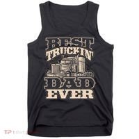 Truck Driver Best Trucking Dad Ever Trucker Fathers Day Tank Top thumb 0