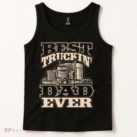 Truck Driver Best Trucking Dad Ever Trucker Fathers Day Tank Top thumb 2