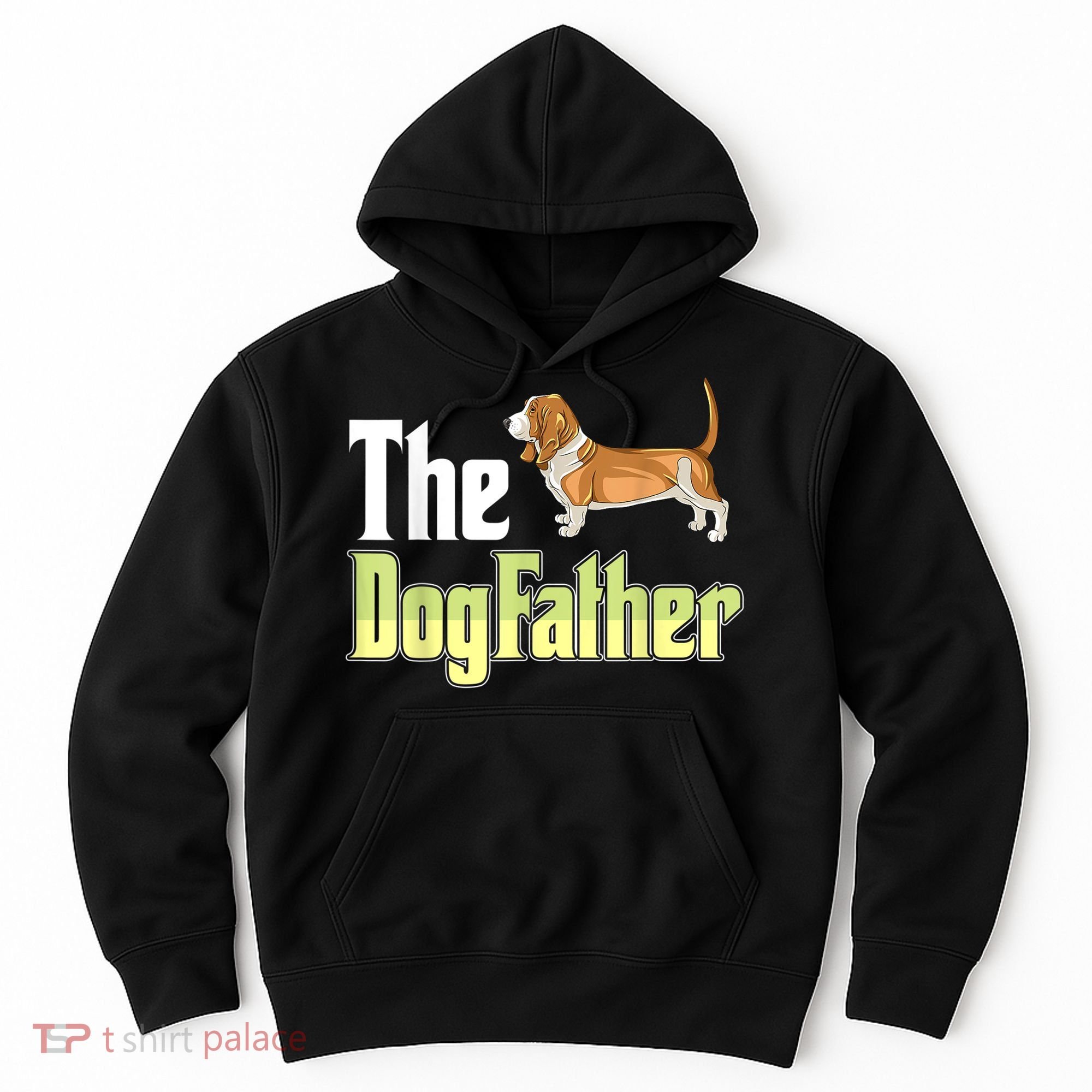 The Dogfather Basset Hound Funny Dog Owner Father’ Day Hoodie