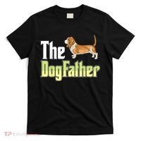 The Dogfather Basset Hound Funny Dog Owner Father’ Day T-Shirt thumb 0