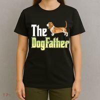 The Dogfather Basset Hound Funny Dog Owner Father’ Day T-Shirt thumb 4