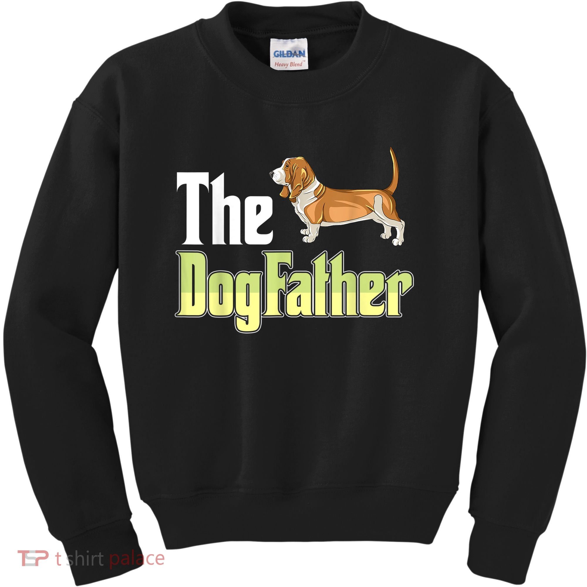 The Dogfather Basset Hound Funny Dog Owner Father’ Day Kids Sweatshirt