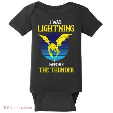 Thunder Dragon Birthday Baby Bodysuit