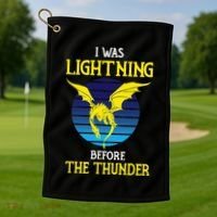 Thunder Dragon Birthday Golf Towel thumb 1
