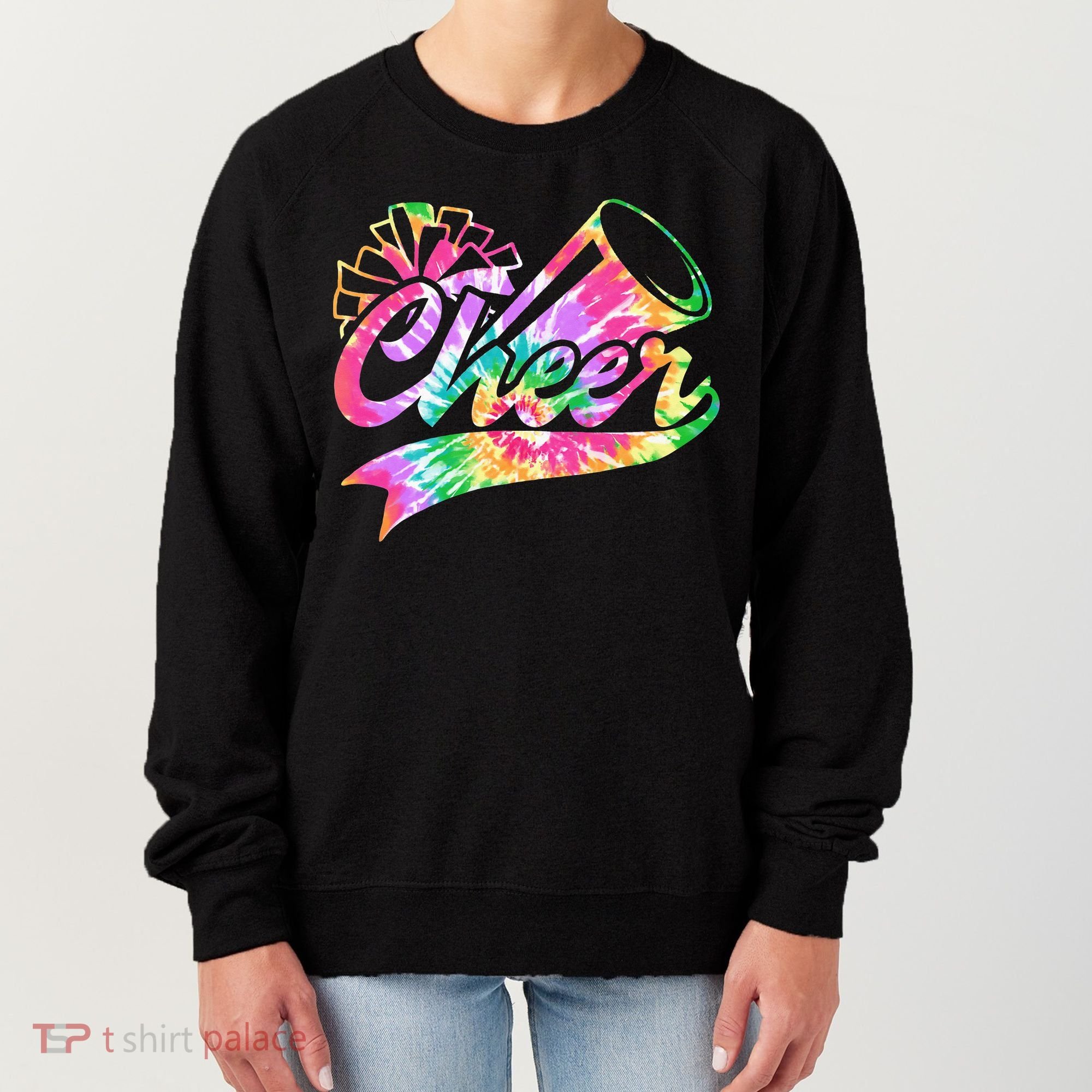 Tie Dye Cheerleading Peace Love Cheer Women's Sweatshirt