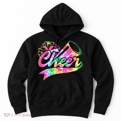 Tie Dye Cheerleading Peace Love Cheer Hoodie