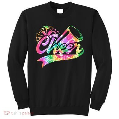 Tie Dye Cheerleading Peace Love Cheer Sweatshirt