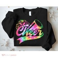 Tie Dye Cheerleading Peace Love Cheer Sweatshirt thumb 2