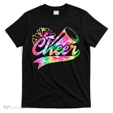 Tie Dye Cheerleading Peace Love Cheer T-Shirt