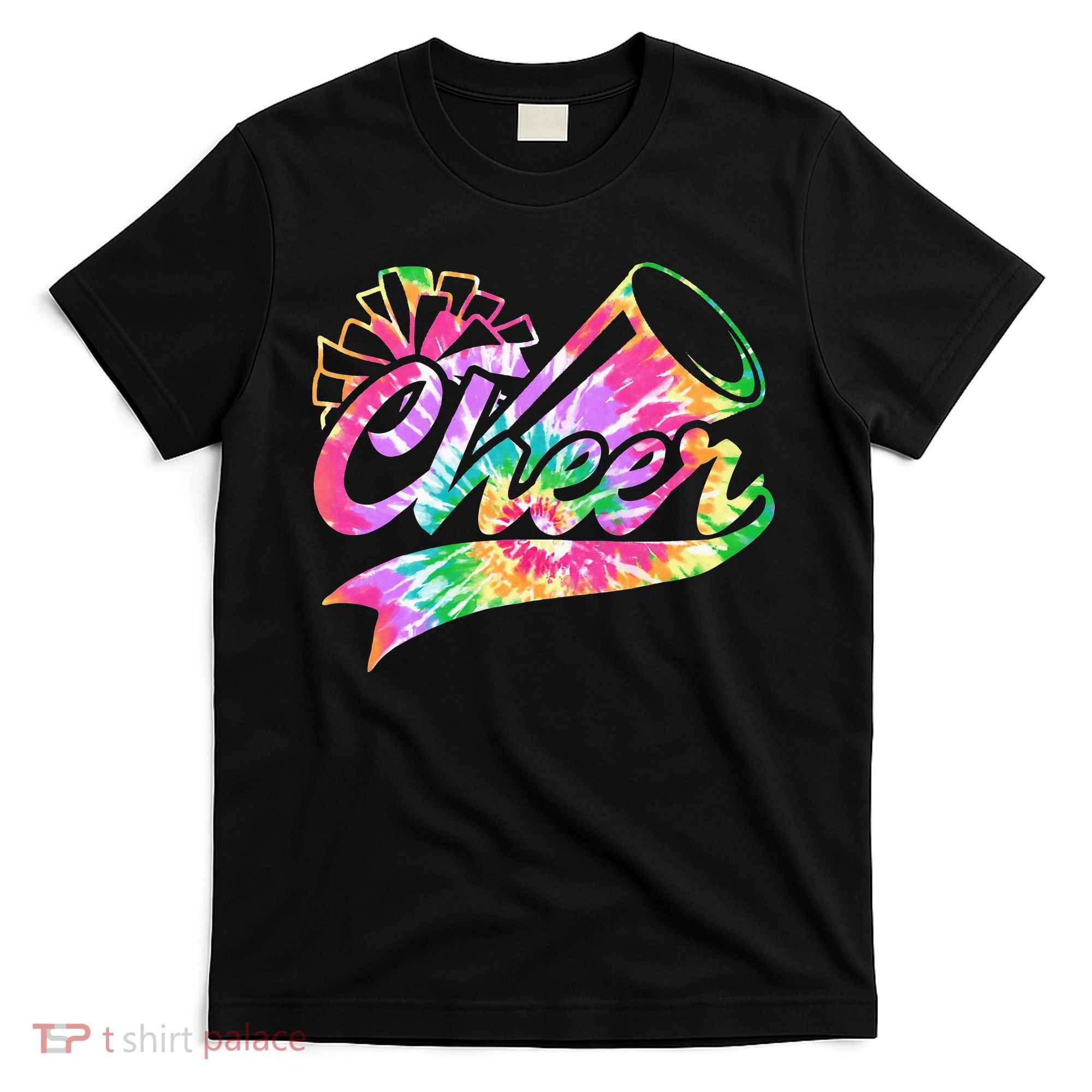 Tie Dye Cheerleading Peace Love Cheer T-Shirt