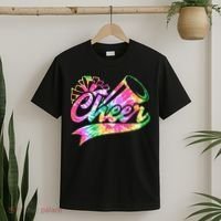 Tie Dye Cheerleading Peace Love Cheer T-Shirt thumb 2