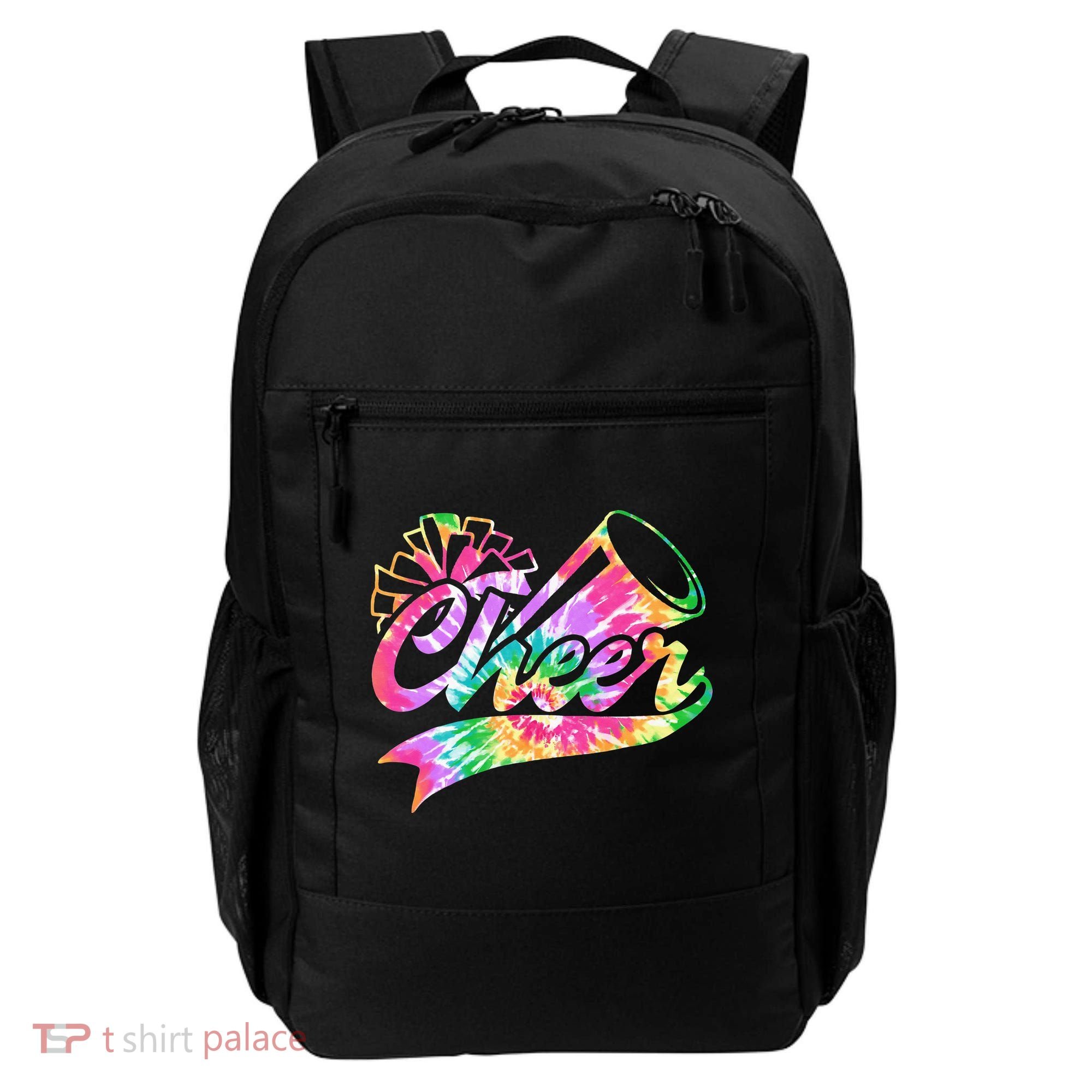 Tie Dye Cheerleading Peace Love Cheer Backpack
