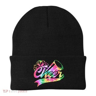 Tie Dye Cheerleading Peace Love Cheer Beanie