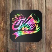 Tie Dye Cheerleading Peace Love Cheer Coaster thumb 0