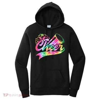 Tie Dye Cheerleading Peace Love Cheer Women's Hoodie
