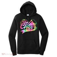 Tie Dye Cheerleading Peace Love Cheer Women's Hoodie thumb 0