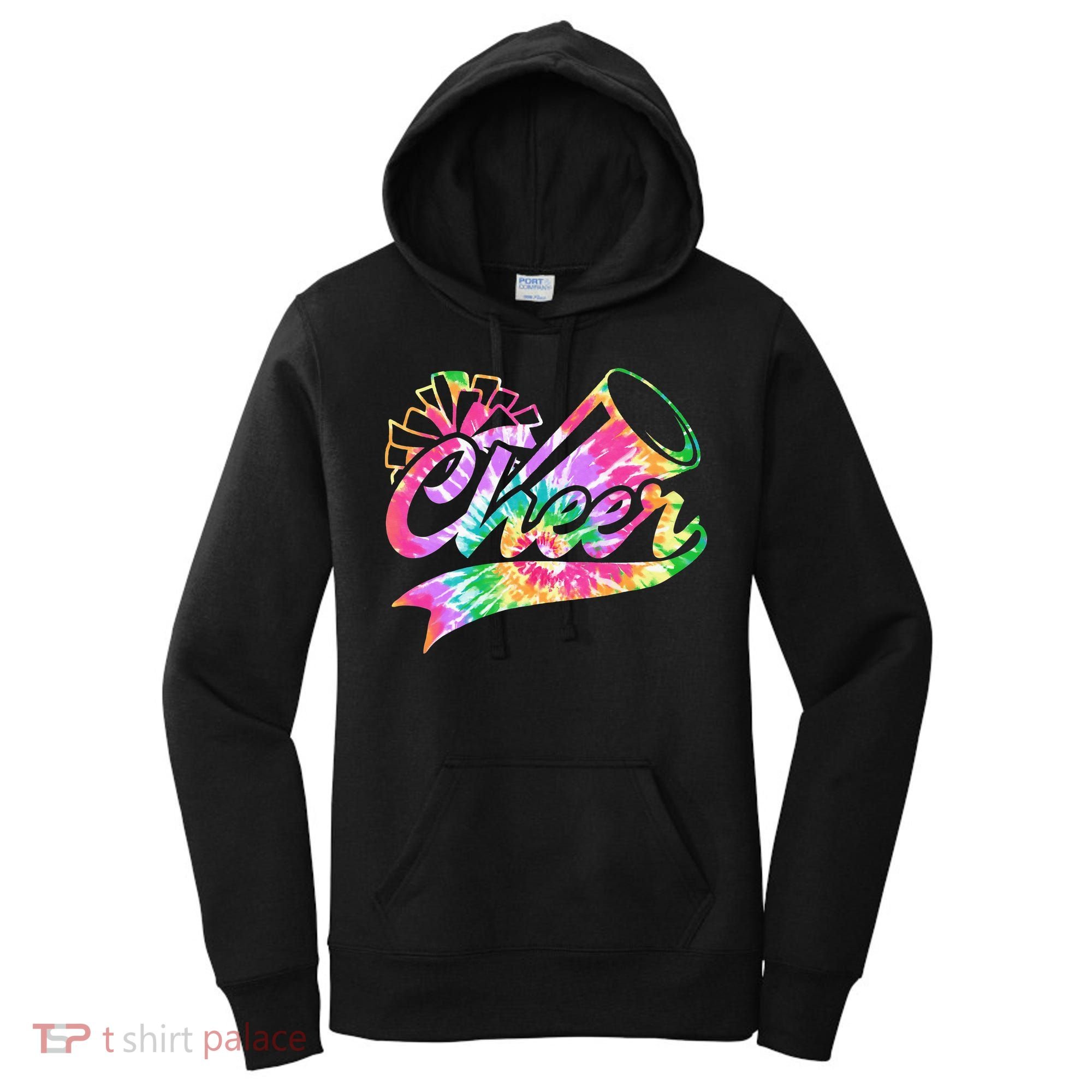Tie Dye Cheerleading Peace Love Cheer Women's Hoodie