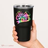 Tie Dye Cheerleading Peace Love Cheer Tumbler thumb 2