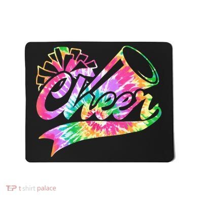 Tie Dye Cheerleading Peace Love Cheer Mousepad