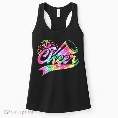 Tie Dye Cheerleading Peace Love Cheer Women's Tank Top