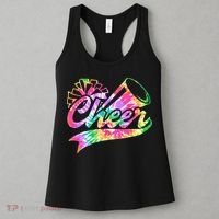 Tie Dye Cheerleading Peace Love Cheer Women's Tank Top thumb 3