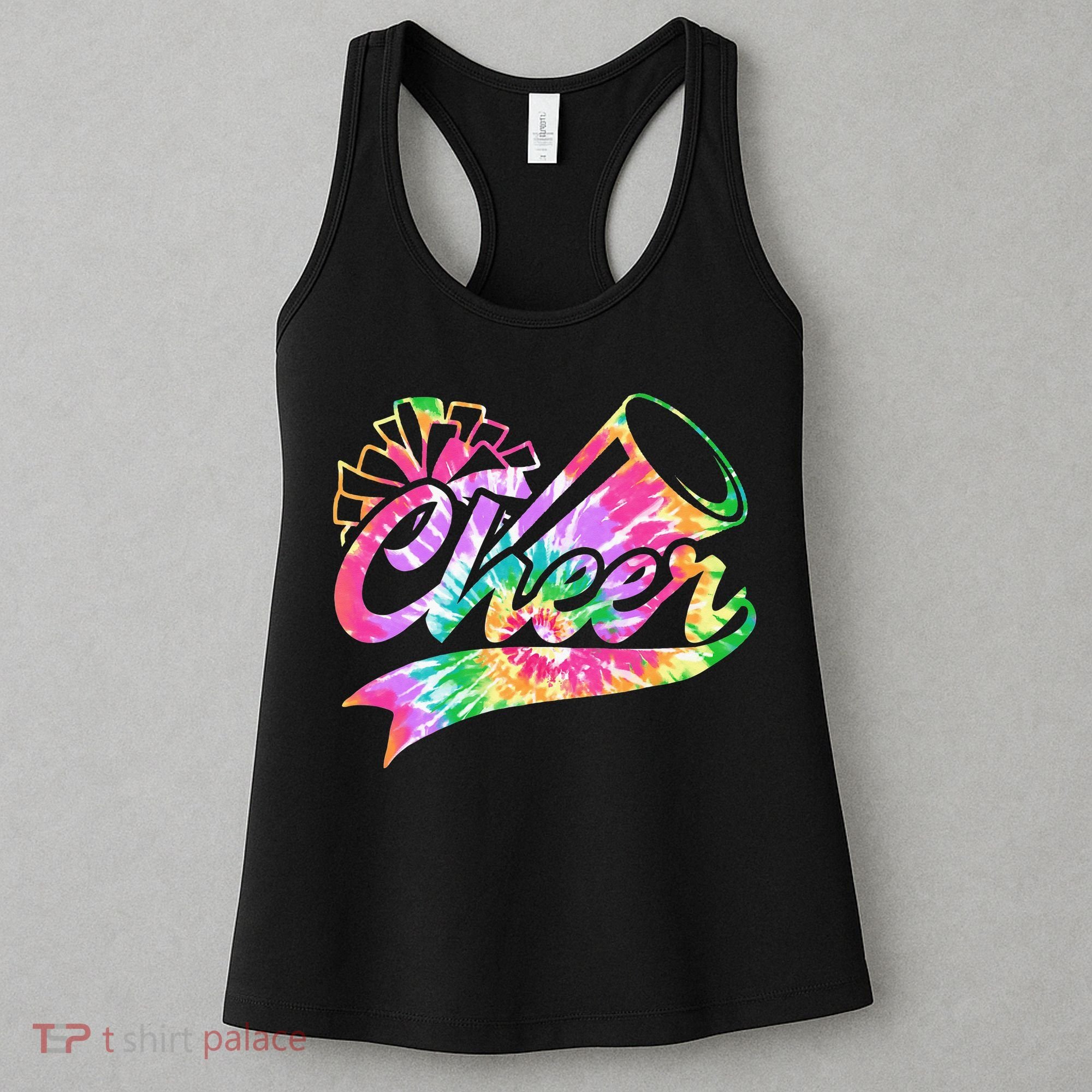 Tie Dye Cheerleading Peace Love Cheer Women's Tank Top