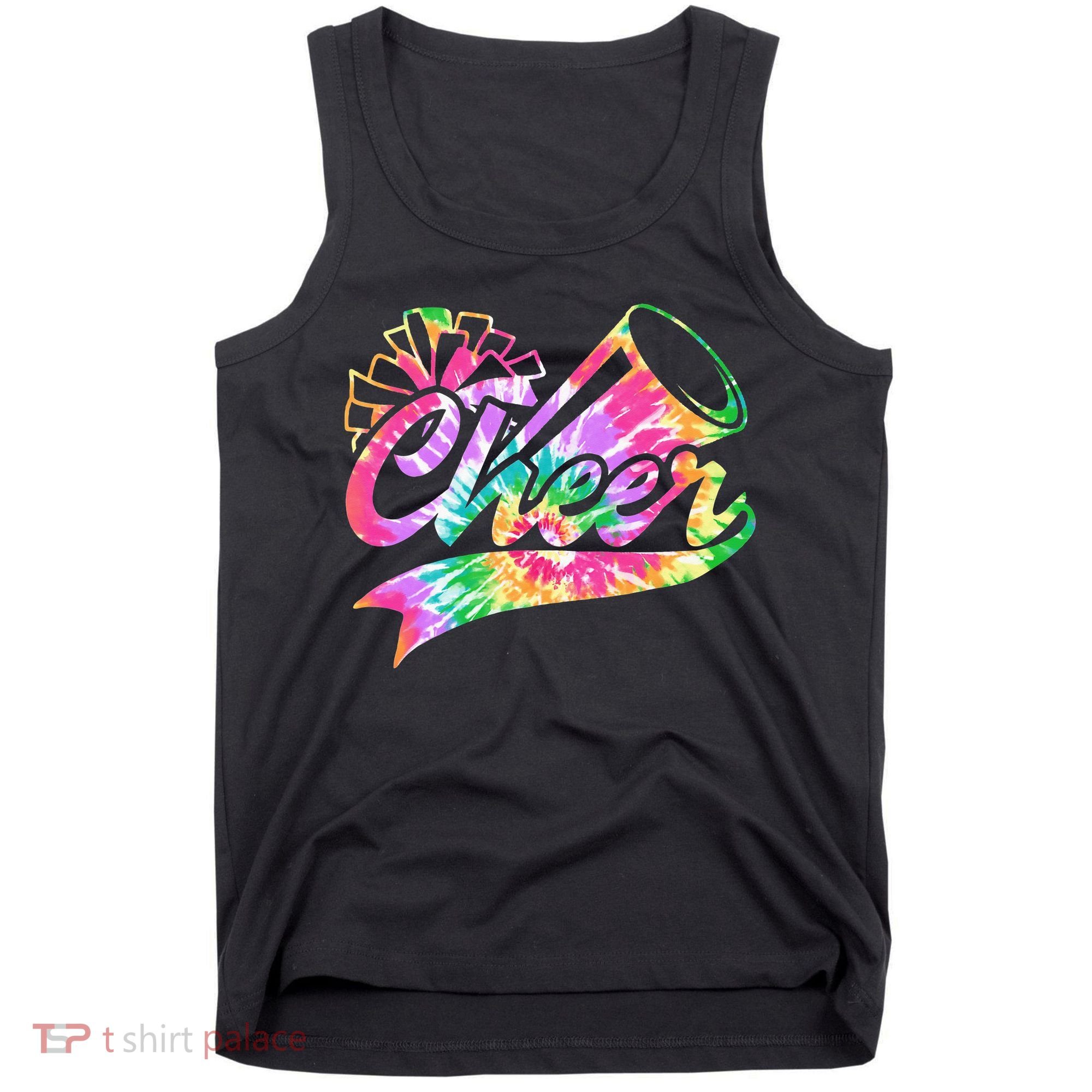 Tie Dye Cheerleading Peace Love Cheer Tank Top