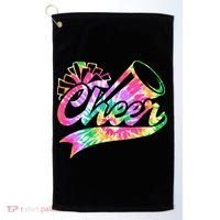 Tie Dye Cheerleading Peace Love Cheer Golf Towel thumb 0
