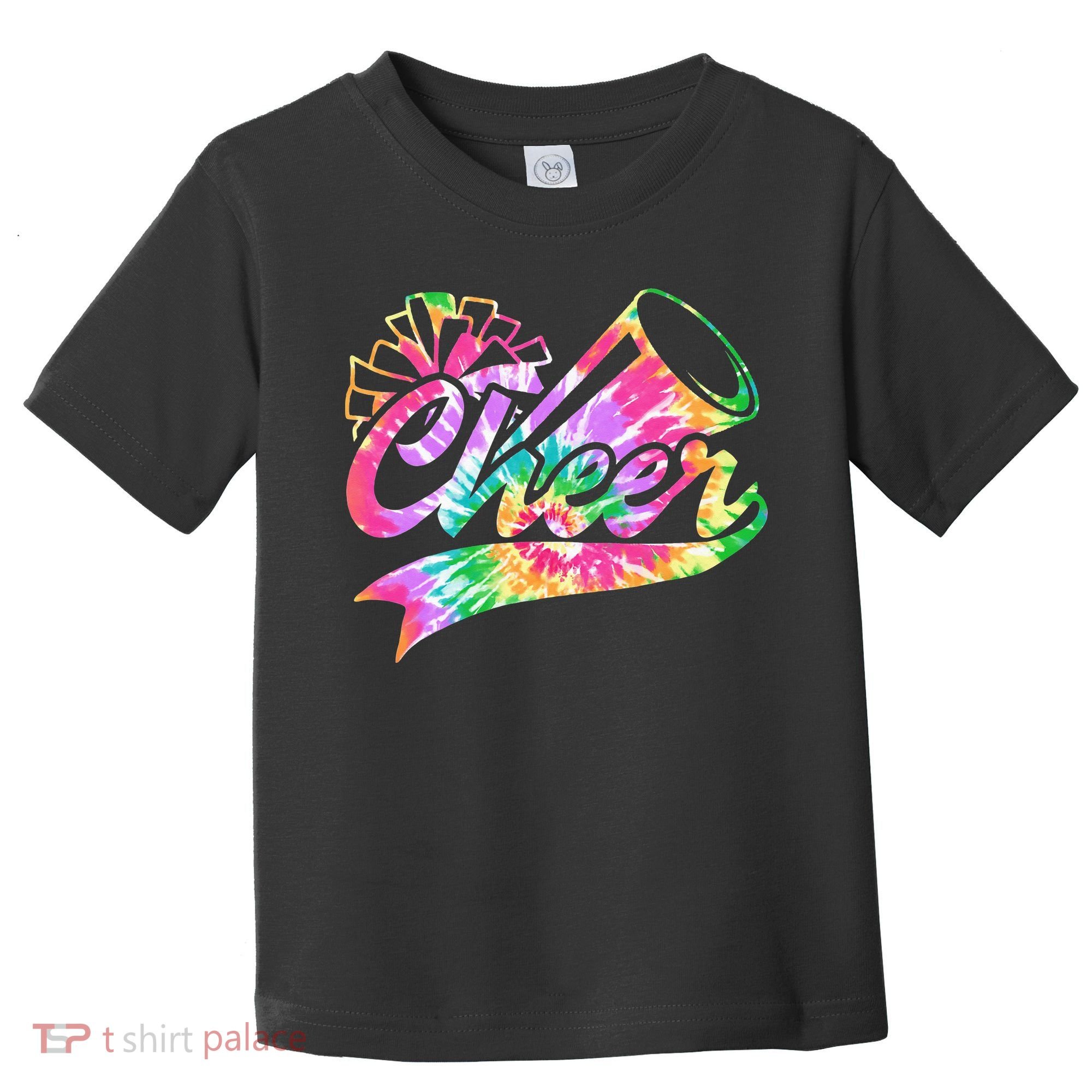 Tie Dye Cheerleading Peace Love Cheer Toddler T-Shirt