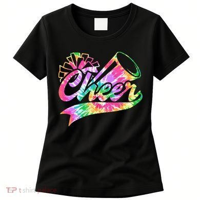 Tie Dye Cheerleading Peace Love Cheer Women's T-Shirt