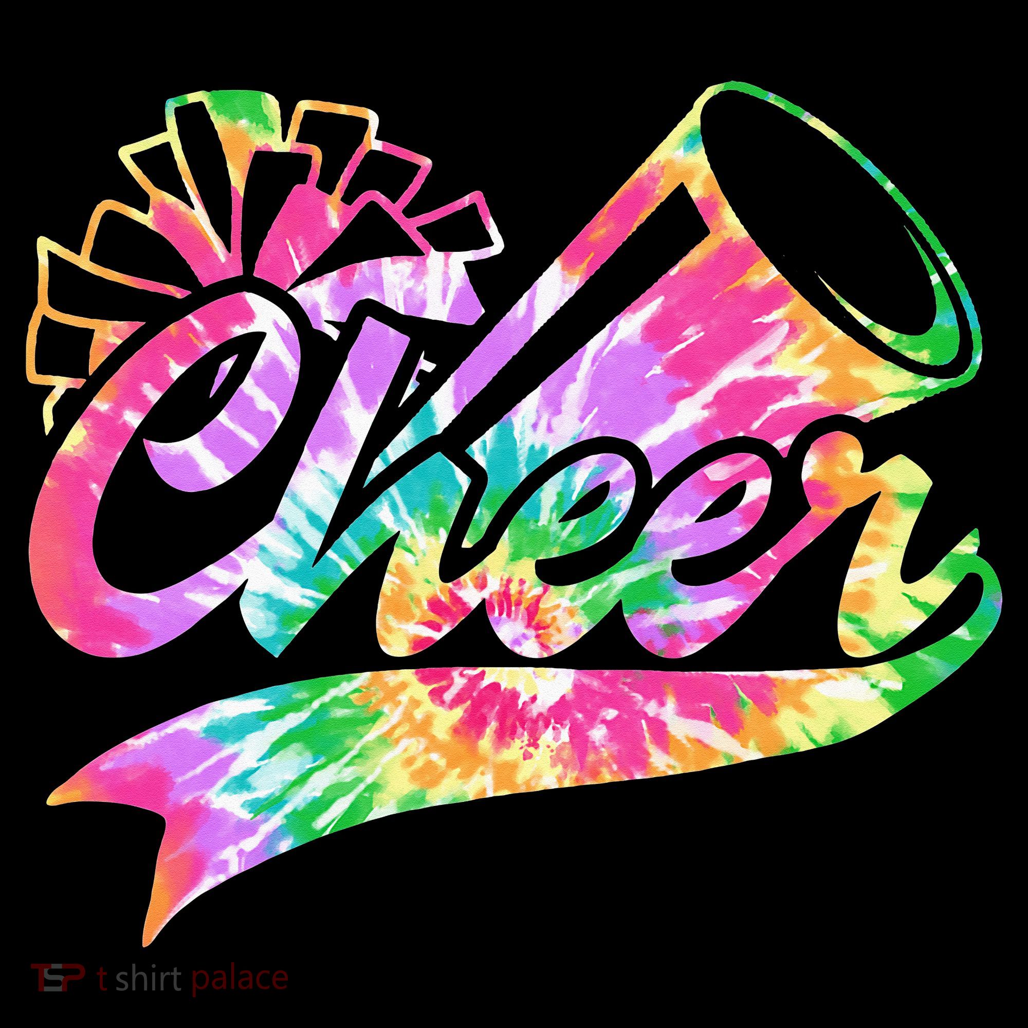 Tie Dye Cheerleading Peace Love Cheer Kids Sweatshirt