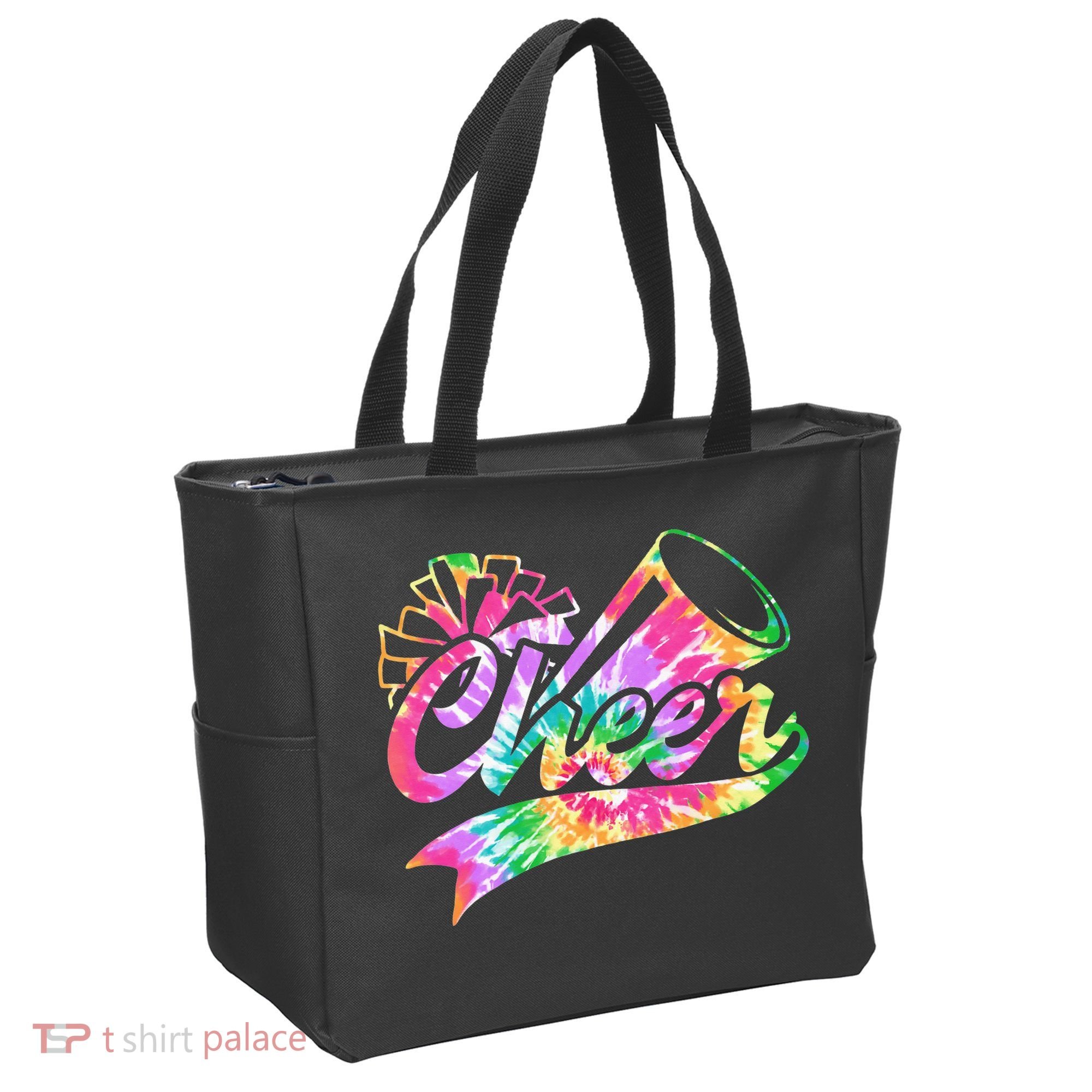 Tie Dye Cheerleading Peace Love Cheer Tote Bag