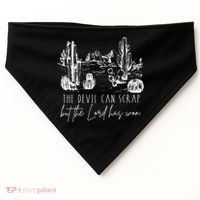 The Devil Can Scrap But The Lord Has Won Country Western USA-Made Doggie Bandana thumb 0