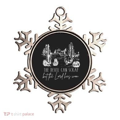 The Devil Can Scrap But The Lord Has Won Country Western Ornament