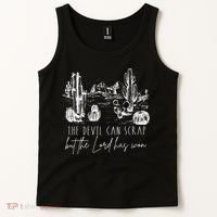 The Devil Can Scrap But The Lord Has Won Country Western Tank Top thumb 2