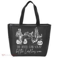 The Devil Can Scrap But The Lord Has Won Country Western Tote Bag thumb 0