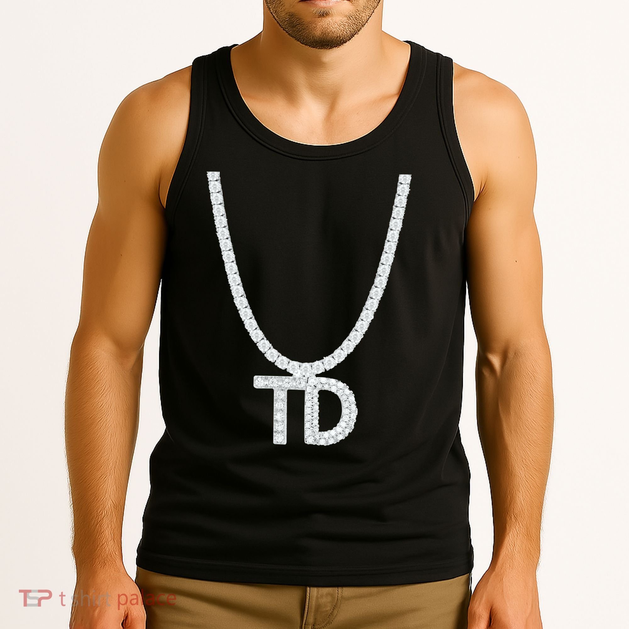 Td Diamond Chain Tommy Cutlets New York Italian Football Tank Top