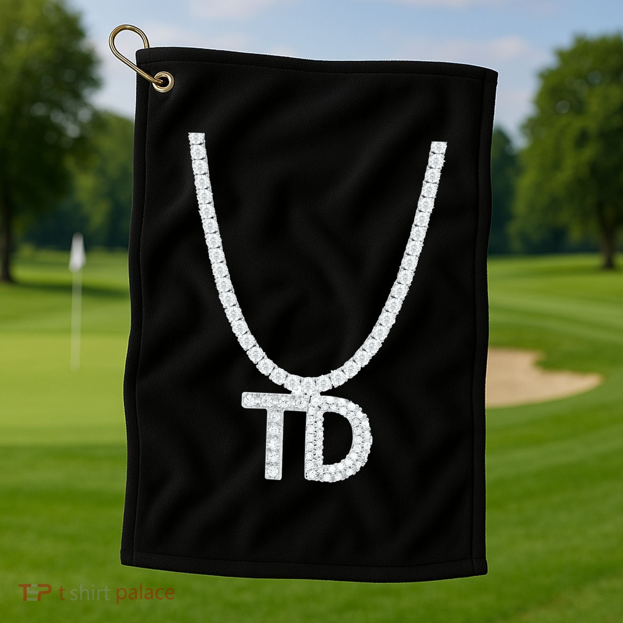 Td Diamond Chain Tommy Cutlets New York Italian Football Golf Towel