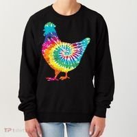 Tie Dye Chicken For Hippy Farmer Hobby Farm Gift Women's Sweatshirt thumb 0
